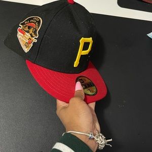 Custom fitted hat with patches